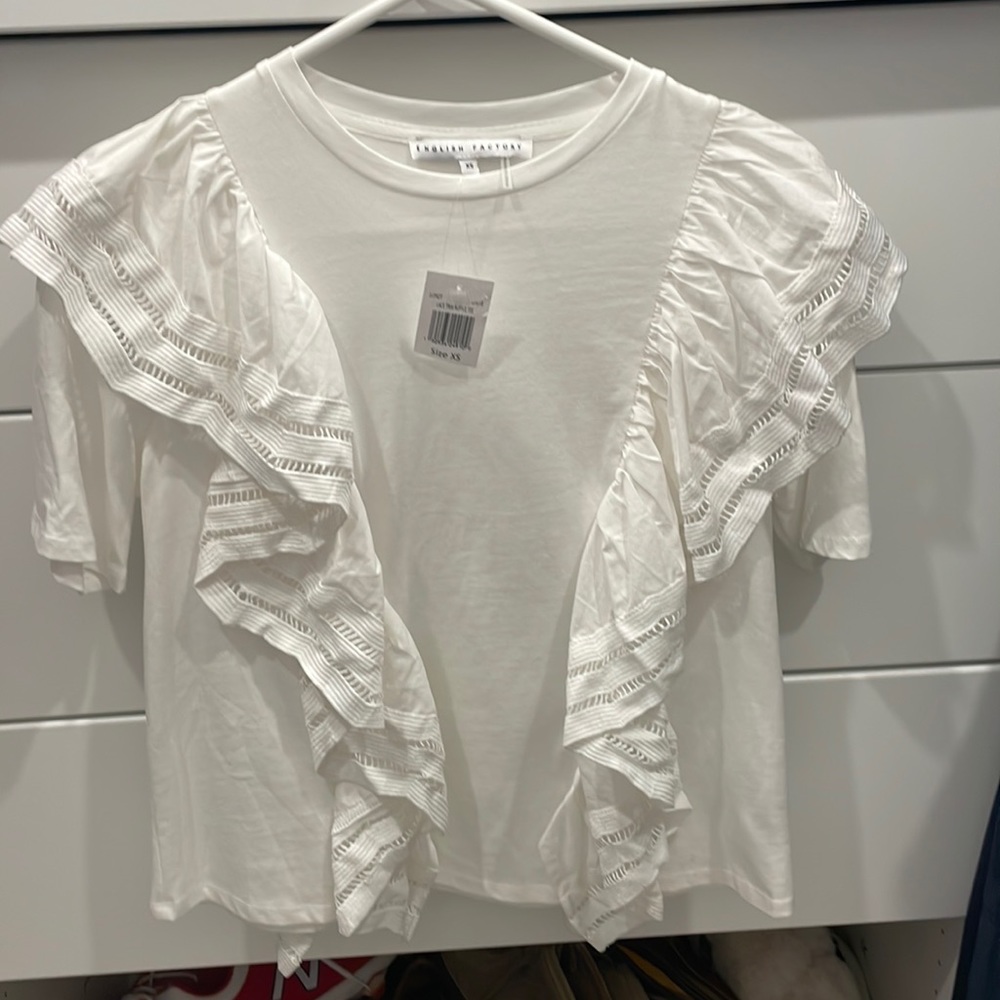 English Factory Ruffle Tee